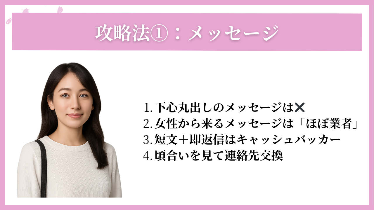 Jメールで女性と出会うための攻略法①：メッセージ